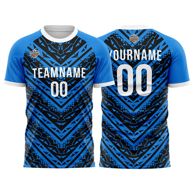 Custom Soccer Jerseys for Men Women Personalized Soccer Uniforms for Adult and Kid Black-Blue enthsush