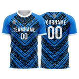 Custom Soccer Jerseys for Men Women Personalized Soccer Uniforms for Adult and Kid Black-Blue