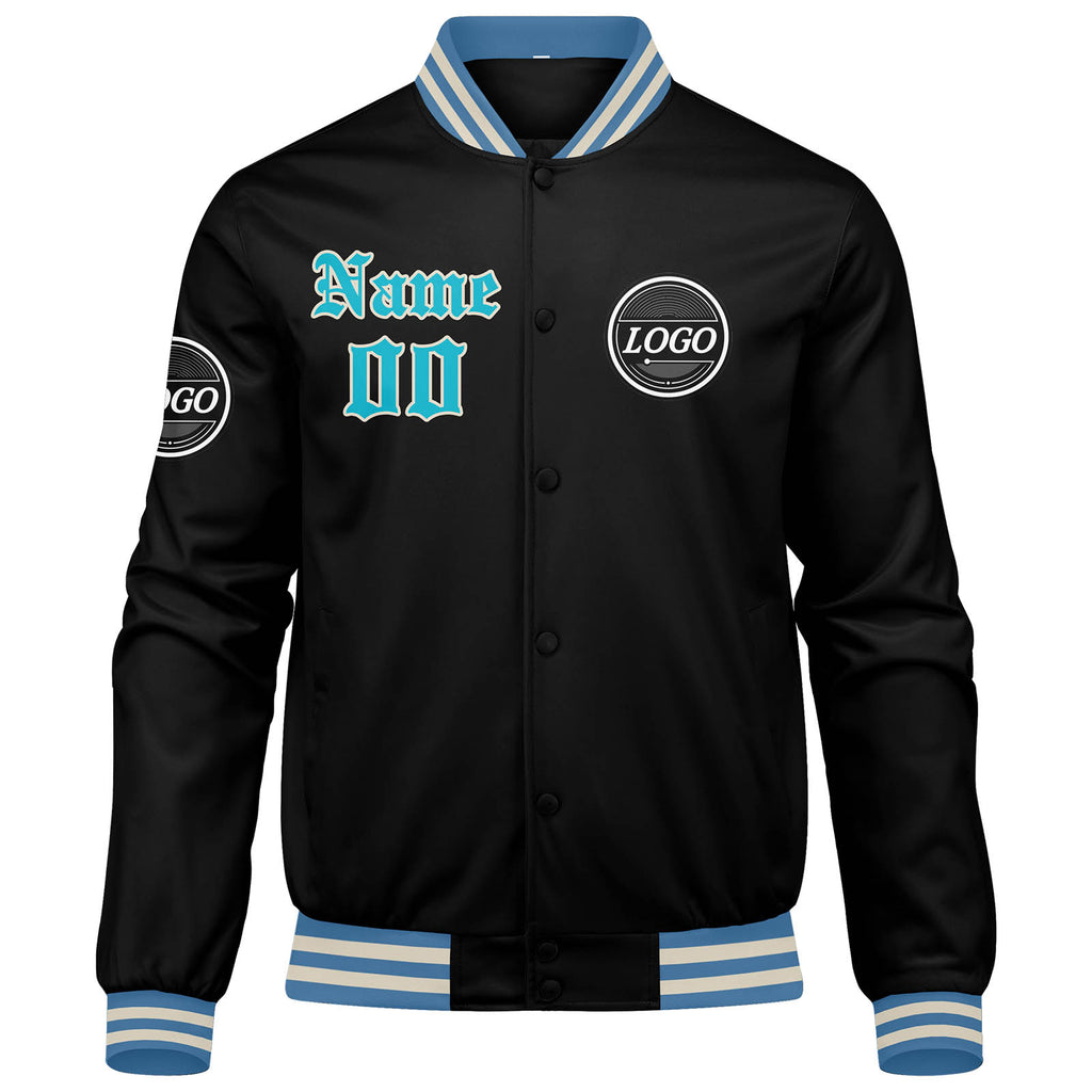 Custom Varsity Jacket Letterman jacket for Men, Women and Youth Light Blue enthsush