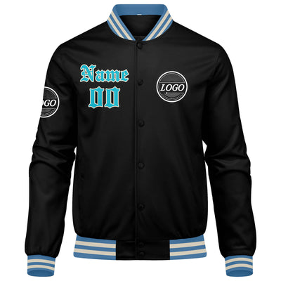 Custom Varsity Jacket Letterman jacket for Men, Women and Youth Light Blue enthsush