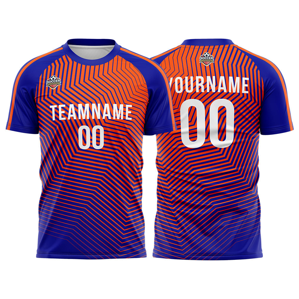 Custom Soccer Jerseys for Men Women Personalized Soccer Uniforms for Adult and Kid Royal-Orange enthsush