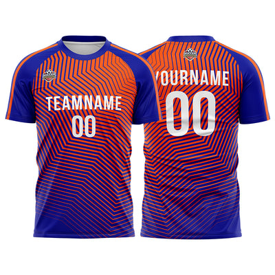 Custom Soccer Jerseys for Men Women Personalized Soccer Uniforms for Adult and Kid Royal-Orange enthsush