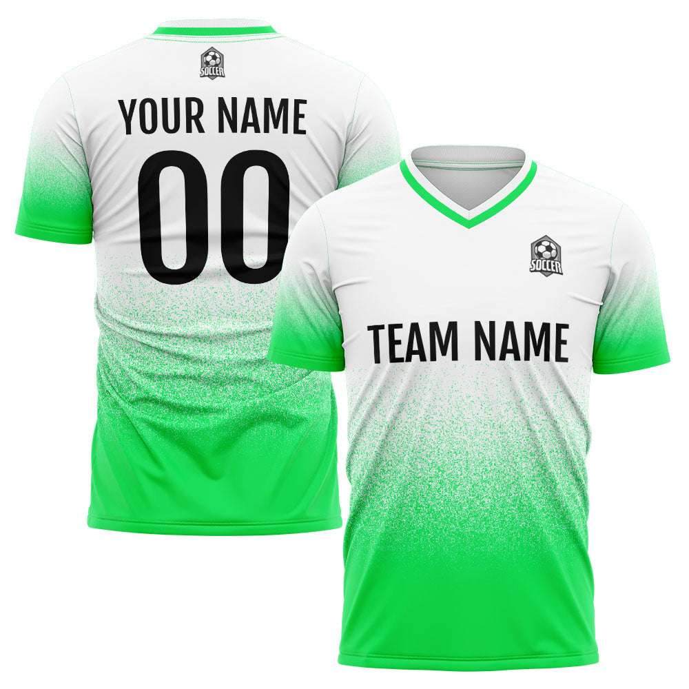Custom Soccer Jerseys for Men Women Personalized Soccer Uniforms for Adult and Kid None green&White enthsush