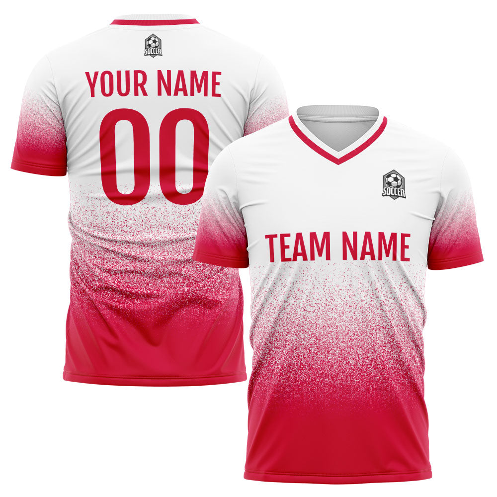 Custom Soccer Jerseys for Men Women Personalized Soccer Uniforms for Adult and Kid Red&White enthsush