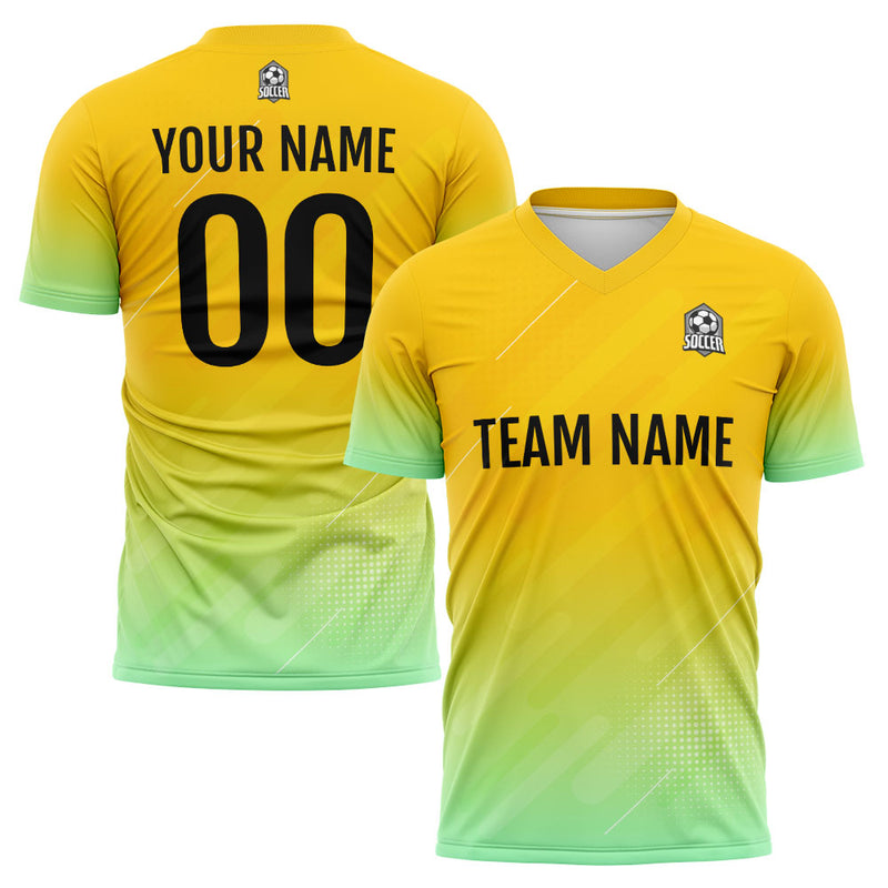 Custom Soccer Jerseys for Men Women Personalized Soccer Uniforms for Adult and Kid Yellow