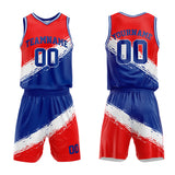 Custom Basketball Jersey Uniform Suit Printed Your Logo Name Number Red-White-Royal