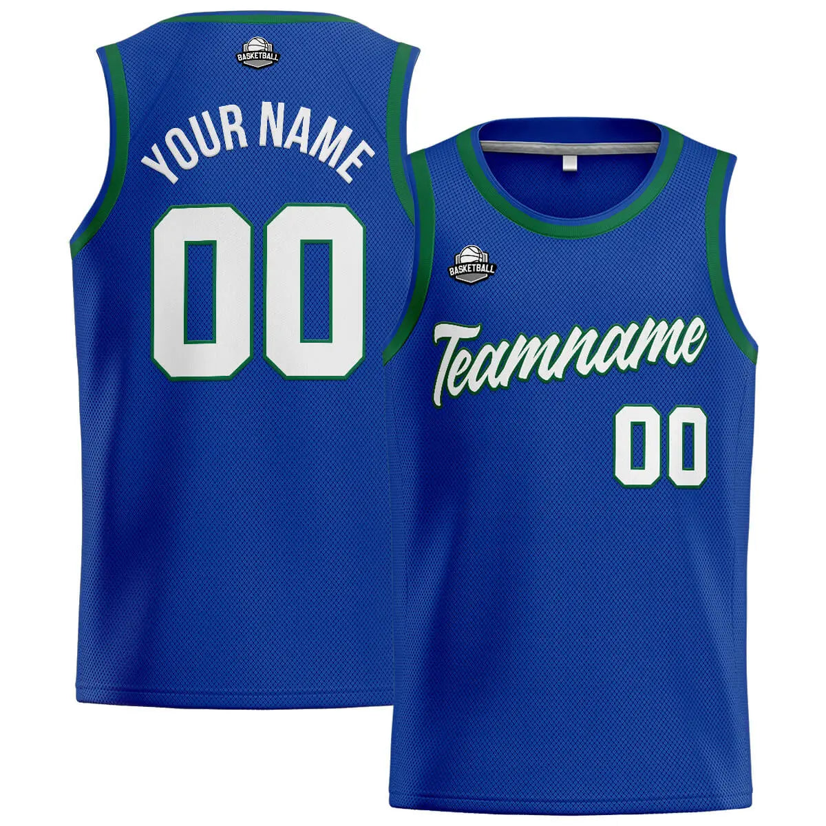 Custom Stitched Basketball Jersey for Men, Women  And Kids Royal-White-Green enthsush