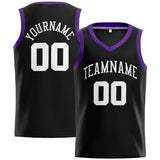 Custom Stitched Basketball Jersey for Men, Women And Kids Black-White-Purple