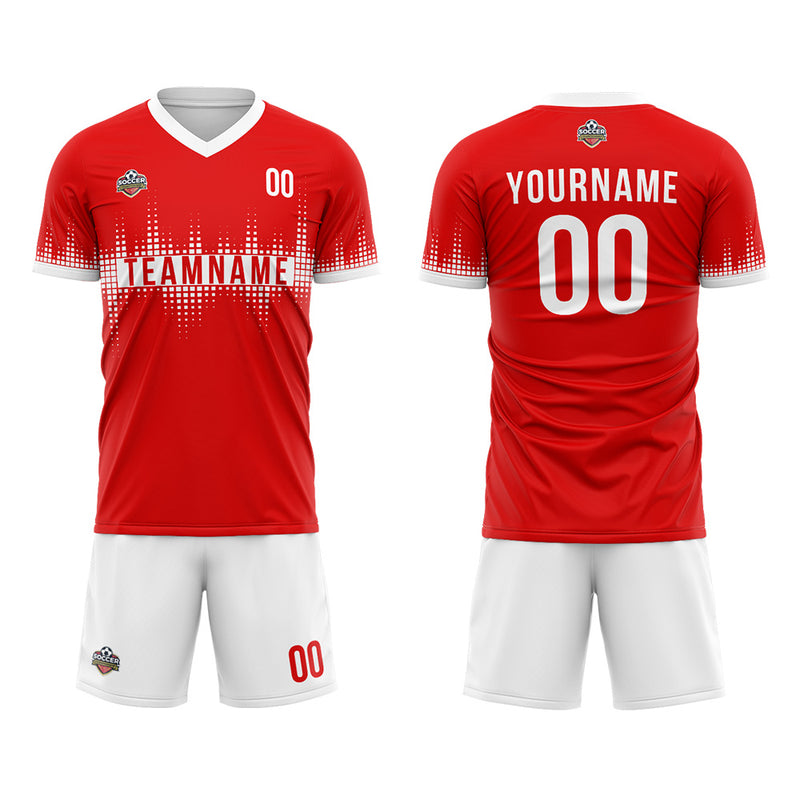 Custom Soccer Jerseys for Men Women Personalized Soccer Uniforms for Adult and Kid Red-White