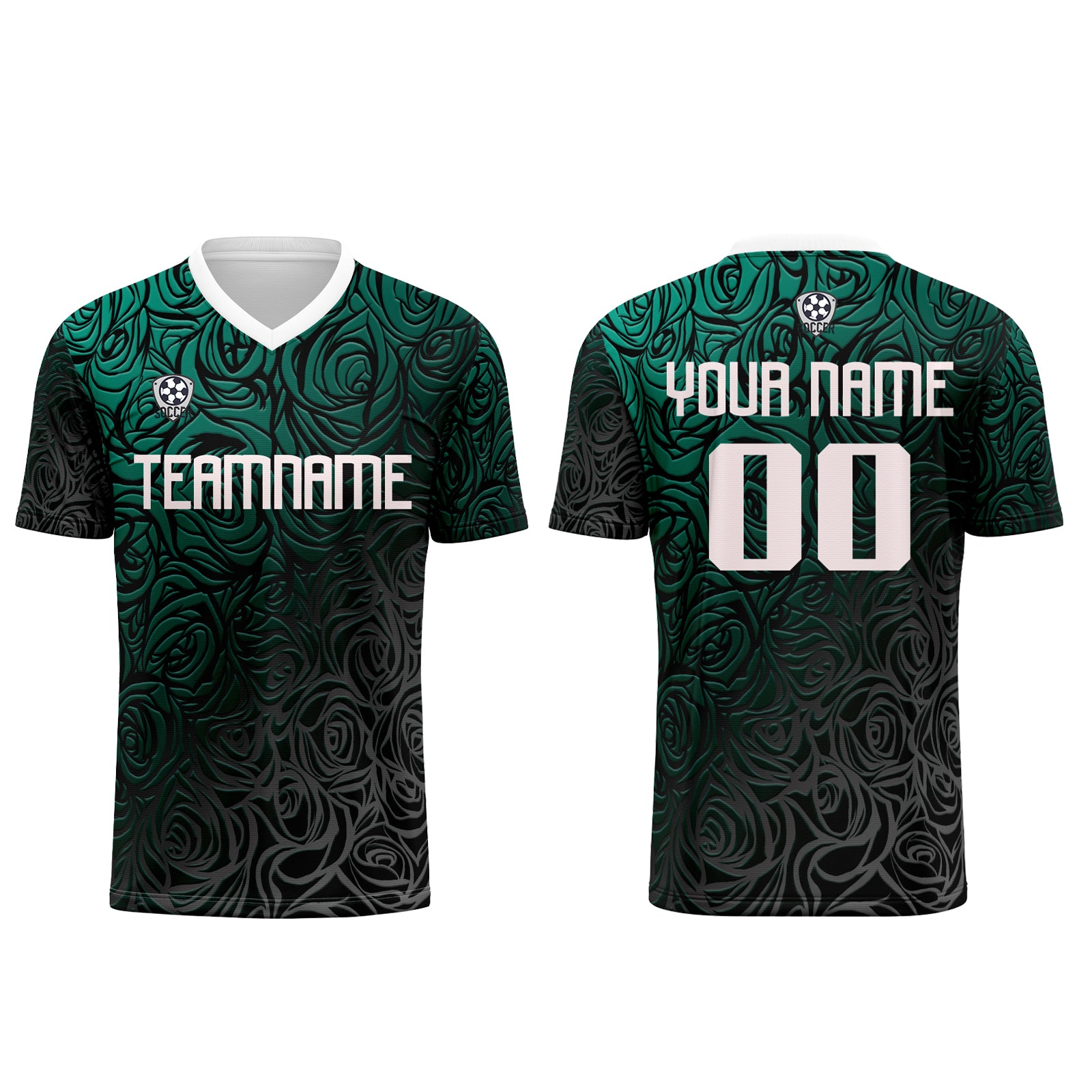 Custom Cyan Silver Jerseys for Men Women Personalized Soccer Uniforms for Adult and Kid enthsush