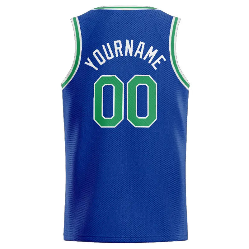 Custom Stitched Basketball Jersey for Men, Women And Kids Royal-Green-White enthsush