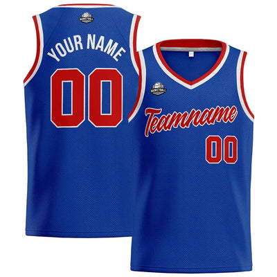 Custom Stitched Basketball Jersey for Men, Women  And Kids Royal-Red-White enthsush