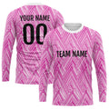 Custom Basketball Soccer Football Shooting Long T-Shirt for Adults and Kids White-Rose Red enthsush