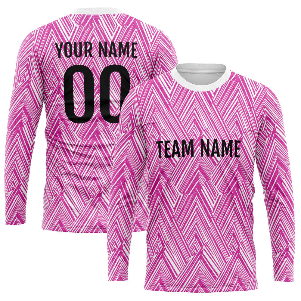 Custom Basketball Soccer Football Shooting Long T-Shirt for Adults and Kids White-Rose Red enthsush