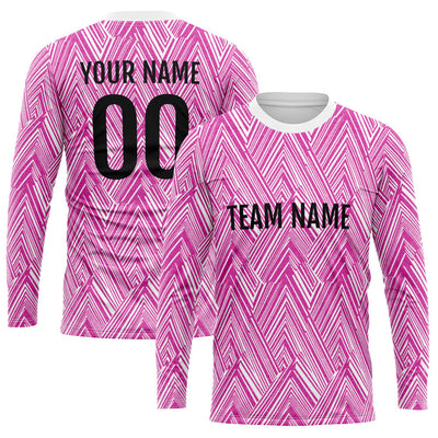 Custom Basketball Soccer Football Shooting Long T-Shirt for Adults and Kids White-Rose Red enthsush