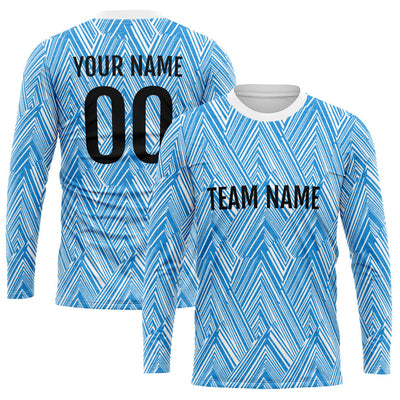Custom Basketball Soccer Football Shooting Long T-Shirt for Adults and Kids White-Blue enthsush