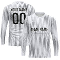 Custom Basketball Soccer Football Shooting Long T-Shirt for Adults and Kids Wave-White enthsush