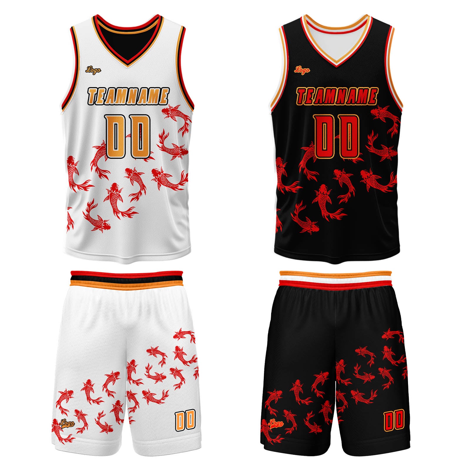 Custom Black White Reversible Basketball Suit for Adults and Kids Personalized Jersey enthsush