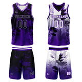 Custom Purple Reversible Basketball Suit for Adults and Kids Personalized Jersey
