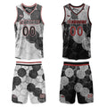 Custom Black Gray Reversible Basketball Suit for Adults and Kids Personalized Jersey enthsush