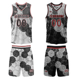 Custom Black Gray Reversible Basketball Suit for Adults and Kids Personalized Jersey