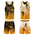 Custom Orange Reversible Basketball Suit for Adults and Kids Personalized Jersey enthsush