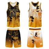 Custom Orange Reversible Basketball Suit for Adults and Kids Personalized Jersey