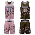 Custom Pink Brown Reversible Basketball Suit for Adults and Kids Personalized Jersey enthsush