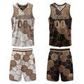 Custom Brown Reversible Basketball Suit for Adults and Kids Personalized Jersey enthsush