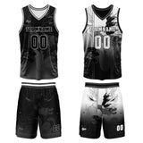 Custom Black Reversible Basketball Suit for Adults and Kids Personalized Jersey
