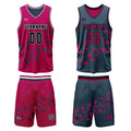Custom Rose Blue Reversible Basketball Suit for Adults and Kids Personalized Jersey enthsush