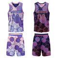 Custom Blue Purple Reversible Basketball Suit for Adults and Kids Personalized Jersey enthsush