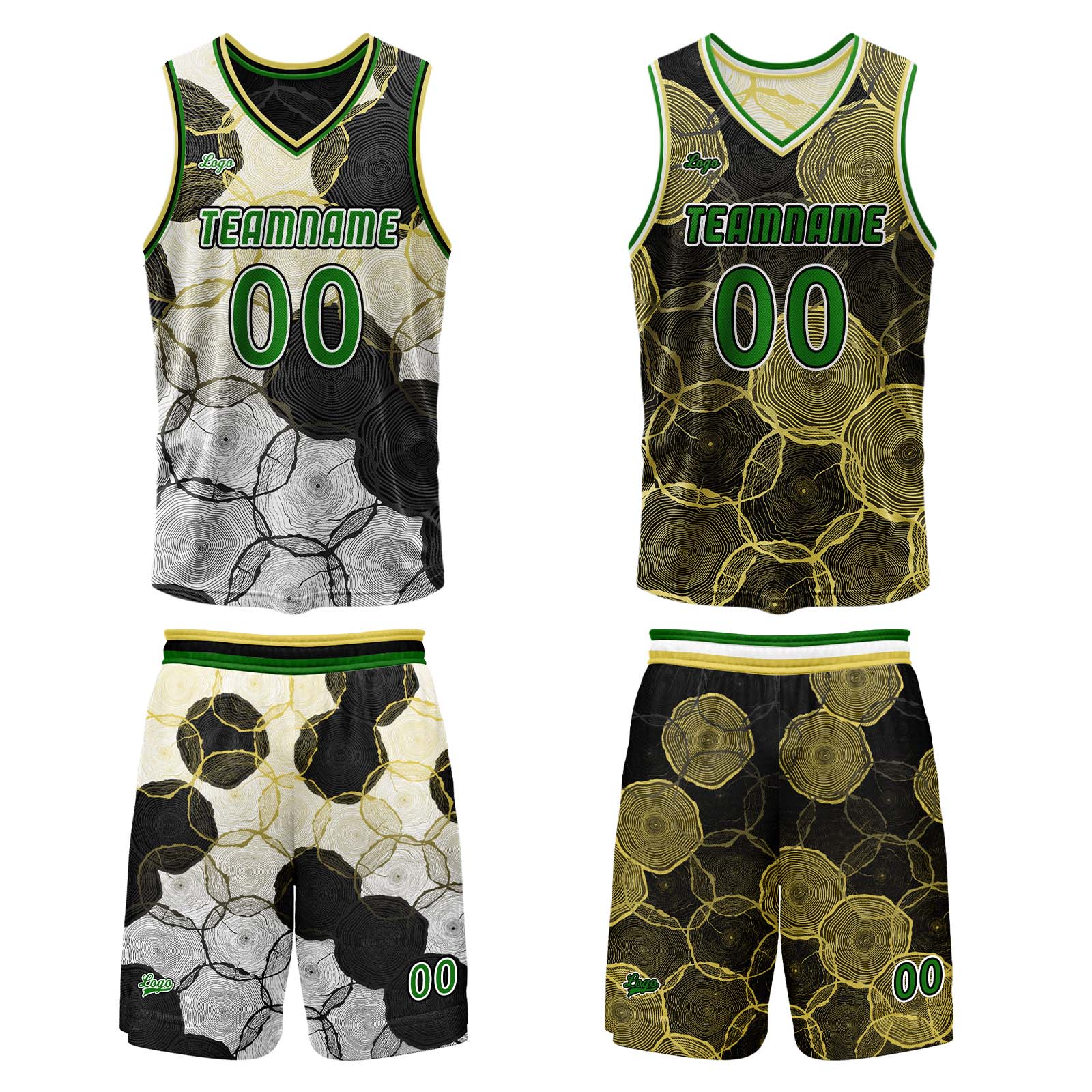 Custom Black Yellow Reversible Basketball Suit for Adults and Kids Personalized Jersey enthsush