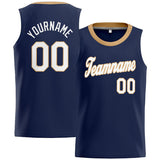 Custom Stitched Basketball Jersey for Men, Women And Kids Navy-Gold-White