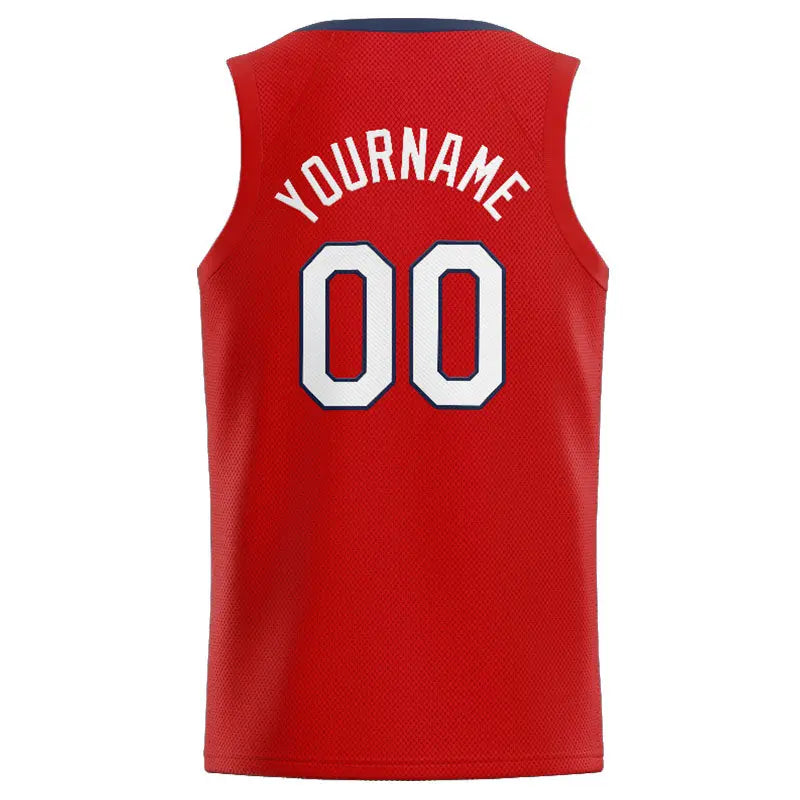 Custom Stitched Basketball Jersey for Men, Women And Kids Red-White-Navy enthsush