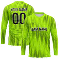 Custom Basketball Soccer Football Shooting Long T-Shirt for Adults and Kids Wave-Neon Green enthsush