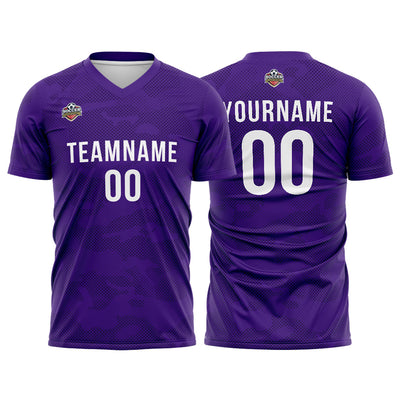 Custom Soccer Jerseys for Men Women Personalized Soccer Uniforms for Adult and Kid Purple-White enthsush