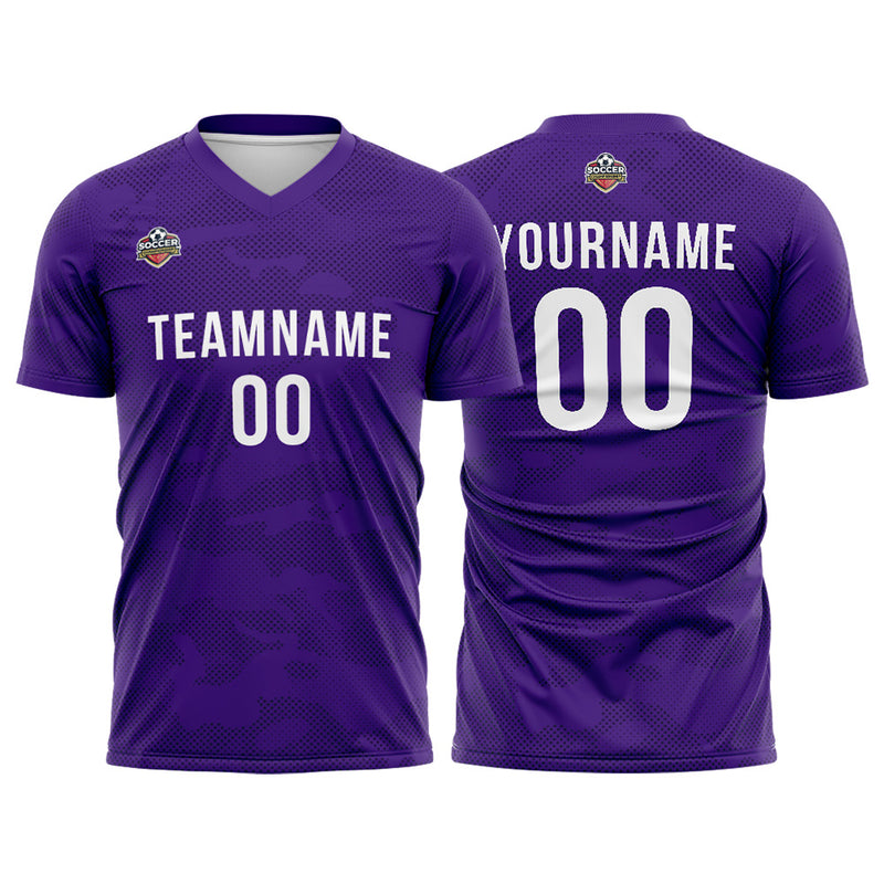 Custom Soccer Jerseys for Men Women Personalized Soccer Uniforms for Adult and Kid Purple-White