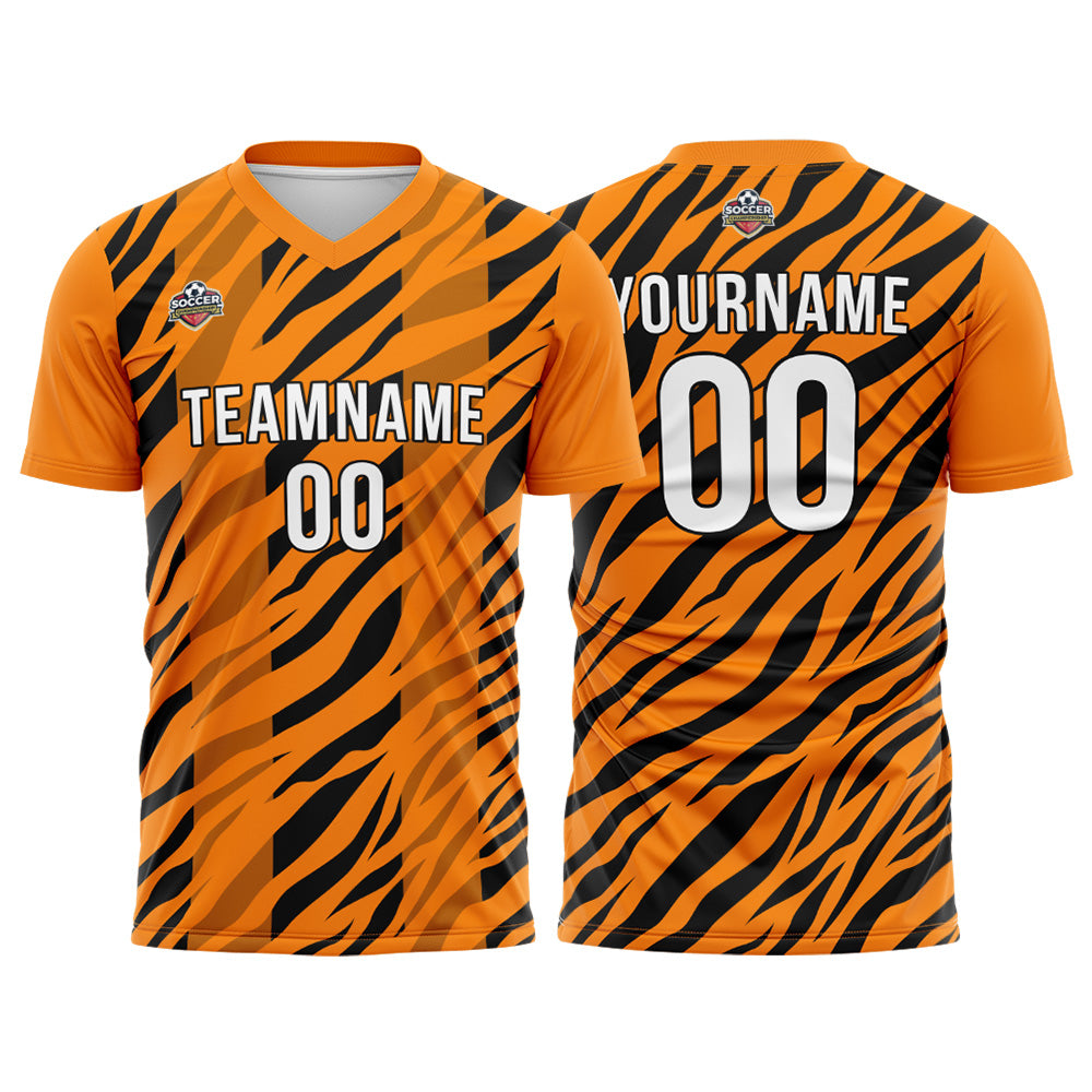 Custom Soccer Jerseys for Men Women Personalized Soccer Uniforms for Adult and Kid Orange-Black enthsush