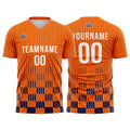 Custom Soccer Jerseys for Men Women Personalized Soccer Uniforms for Adult and Kid Orange-Navy enthsush