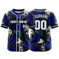 Custom Baseball Jersey Personalized Baseball Shirt for Men Women Kids Youth Teams Stitched and Print Rose Skull&Royal enthsush