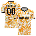 Custom Soccer Jerseys for Men Women Personalized Soccer Uniforms for Adult and Kid Orange&Black&White enthsush