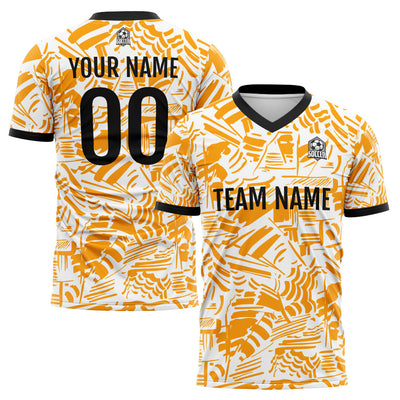 Custom Soccer Jerseys for Men Women Personalized Soccer Uniforms for Adult and Kid Orange&Black&White enthsush