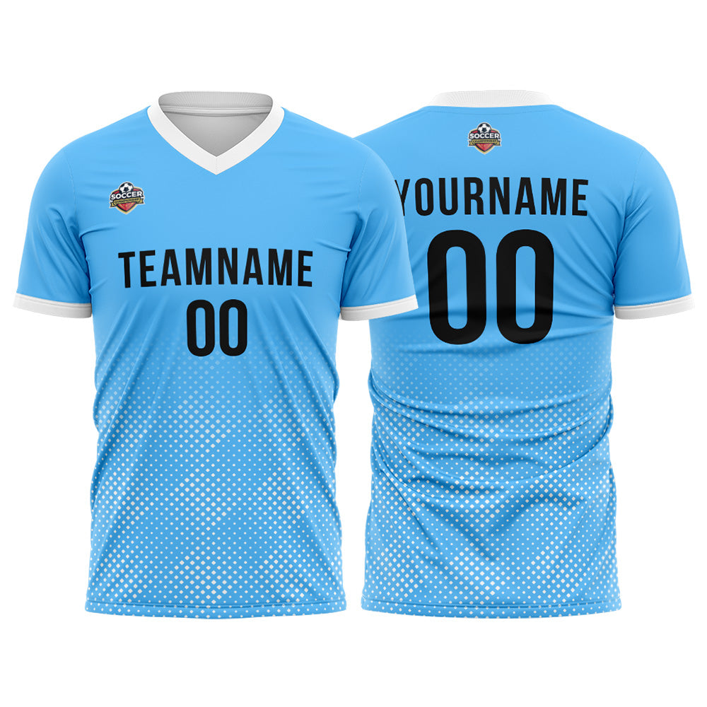 Custom Soccer Jerseys for Men Women Personalized Soccer Uniforms for Adult and Kid Blue-White enthsush