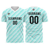 Custom Soccer Jerseys for Men Women Personalized Soccer Uniforms for Adult and Kid White-Teal