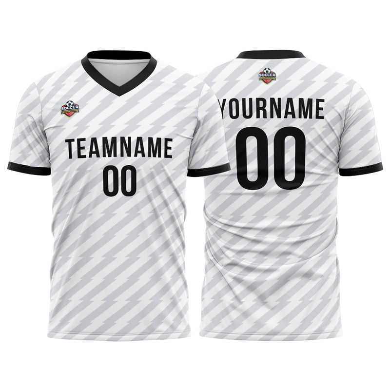 Custom Soccer Jerseys for Men Women Personalized Soccer Uniforms for Adult and Kid White-Black