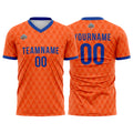 Custom Soccer Jerseys for Men Women Personalized Soccer Uniforms for Adult and Kid Orange-Royal enthsush