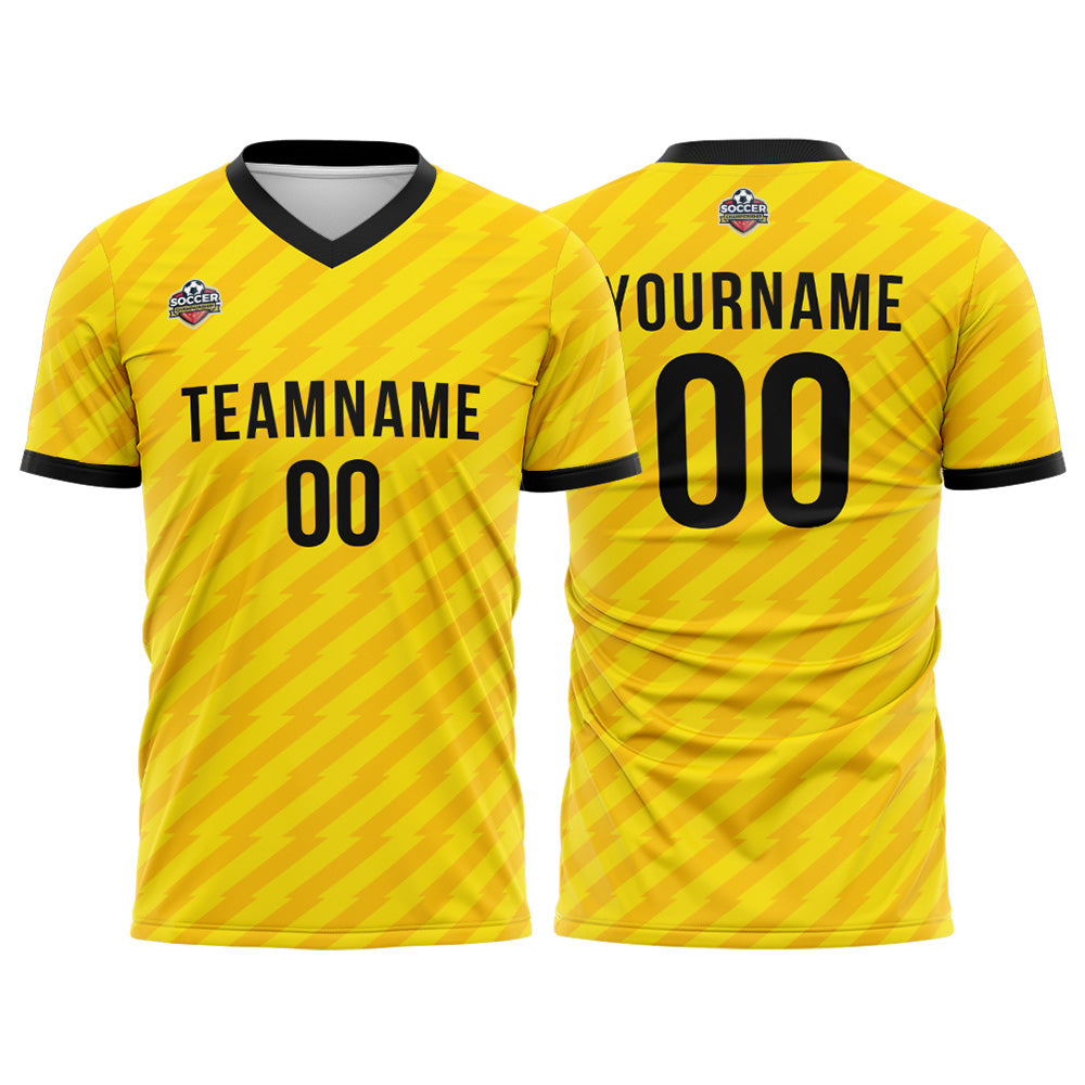 Custom Soccer Jerseys for Men Women Personalized Soccer Uniforms for Adult and Kid Yellow-Black enthsush