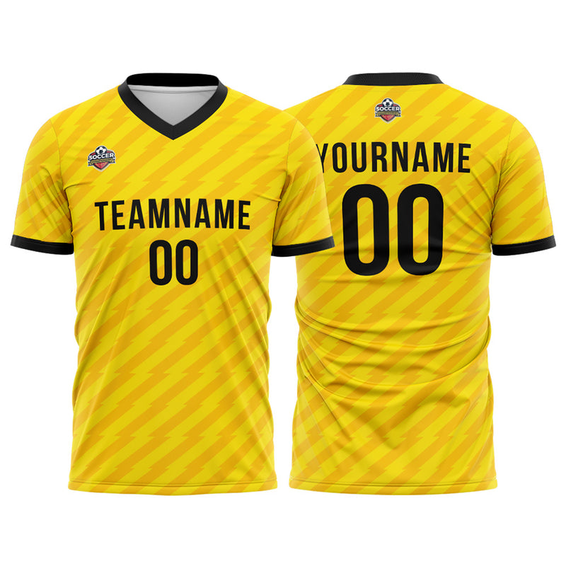 Custom Soccer Jerseys for Men Women Personalized Soccer Uniforms for Adult and Kid Yellow-Black