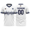 Custom Soccer Jerseys for Men Women Personalized Soccer Uniforms for Adult and Kid White-Navy enthsush